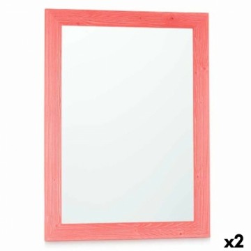 Gift Decor Настенное зеркало 60 x 80 cm Деревянный MDF Розовый (2 штук)