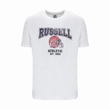 Krekls ar Īsām Piedurknēm Russell Athletic Amt A30421 Balts Vīriešu