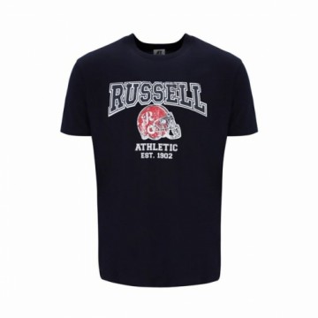 Krekls ar Īsām Piedurknēm Russell Athletic State Melns Vīriešu
