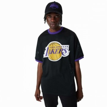 Basketbola T-krekls New Era Mesh LA Lakers Melns