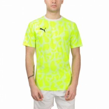 Vīriešu Krekls ar Īsām Piedurknēm Puma Teamliga Dzeltens Tenisa