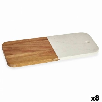 Kinvara Разделочная доска Белый Мрамор древесина акации 18 x 1,5 x 38 cm (8 штук)