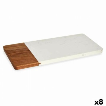 Kinvara Разделочная доска Белый Мрамор древесина акации 15 x 1,3 x 30 cm (8 штук)