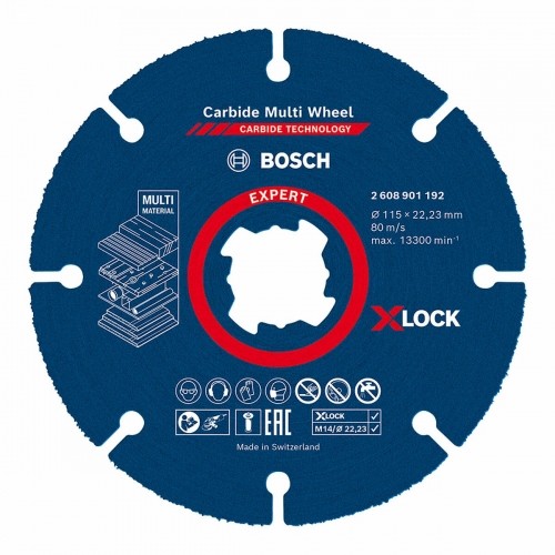 Griešanas disks BOSCH X-Lock Expert 2608901192 Visu veidu materiāli Ø 115 mm image 1