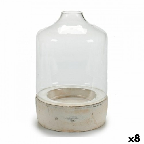Gift Decor Svečturis Caurspīdīgs Stone Stikls 15,2 x 22,5 x 15,2 cm (8 gb.) image 1