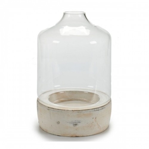 Gift Decor Svečturis Caurspīdīgs Stone Stikls 15,2 x 22,5 x 15,2 cm (8 gb.) image 2