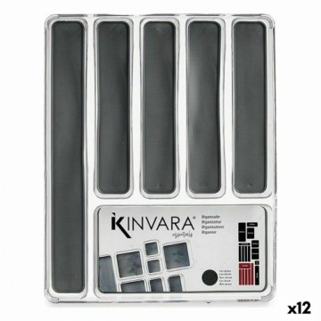 Kinvara Органайзер для столовых приборов Переработанный пластик Серый 32,3 x 4,5 x 40 cm (12 штук)