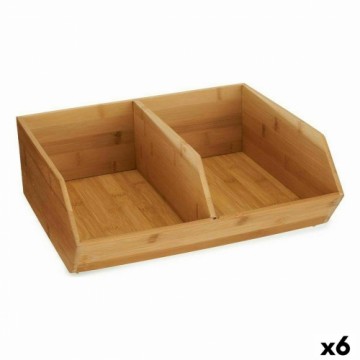 Kinvara Штабелируемая коробка-органайзер Бамбук 34,5 x 13 x 31 cm (6 штук)