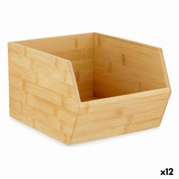 Kinvara Штабелируемая коробка-органайзер Коричневый Бамбук 20,1 x 15,1 x 25 cm (12 штук)
