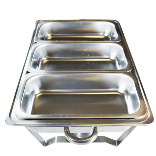 Herzberg Cooking Herzberg HG-8022-3: Stainless Steel Chafing Dish - 3 Pieces 1/3rd Food Pan image 2
