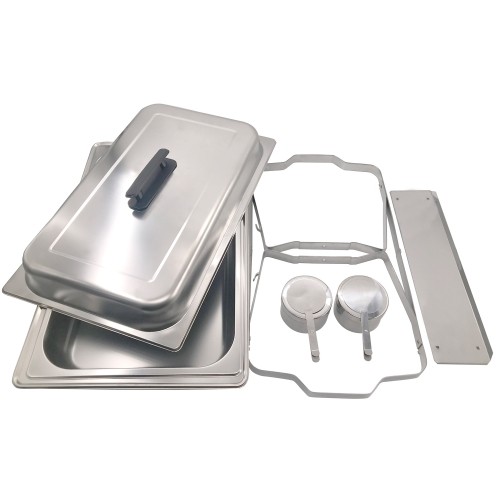 Herzberg Cooking Herzberg HG-8022-3: Stainless Steel Chafing Dish - 3 Pieces 1/3rd Food Pan image 5