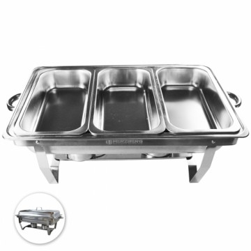 Herzberg Cooking Herzberg HG-8022-3: Stainless Steel Chafing Dish - 3 Pieces 1/3rd Food Pan