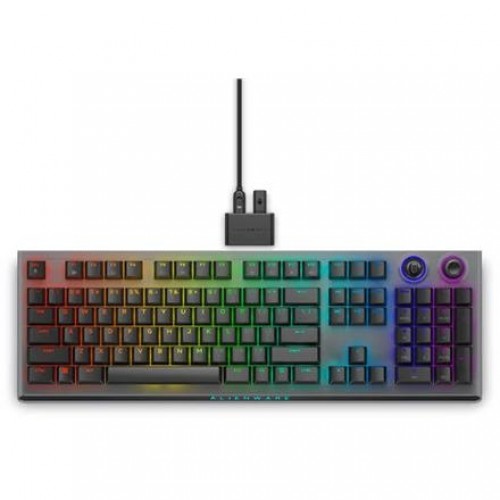 Dell Alienware Tri-Mode AW920K Wireless Gaming Keyboard, RGB LED light, US, Wireless, Dark Side of the Moon, Bluetooth, Numeric keypad, CHERRY MX Red image 1