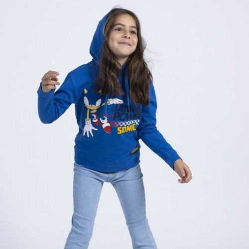 Džemperis Meitenēm ar Kapuci Sonic Zils image 4
