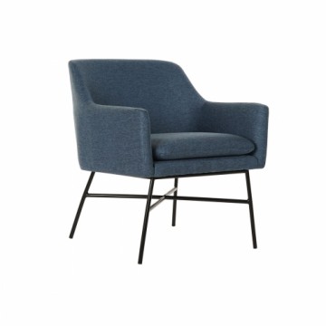 atzveltnes krēsls DKD Home Decor Zils Melns Metāls 66 x 62 x 75 cm