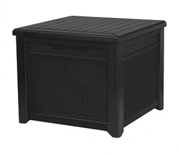 Keter Ящик для хранения Cube Rattan Storage Box 208L серый