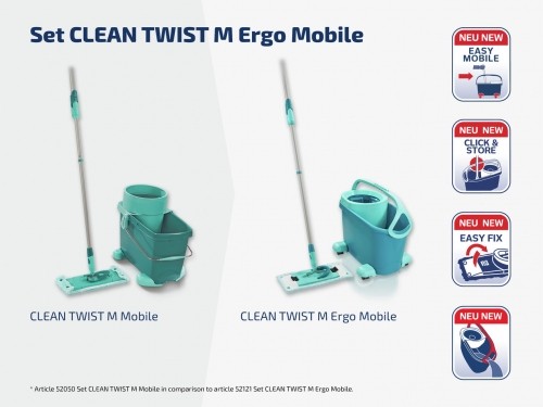 LEIFHEIT Grīdas uzkopšanas komplekts Clean Twist M Ergo Mobile image 5