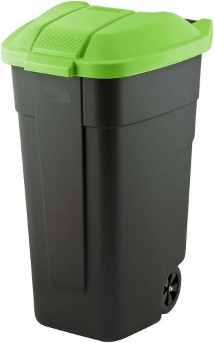 Keter Atkritumu tvertne uz riteņiem 110L melna/zaļa image 1