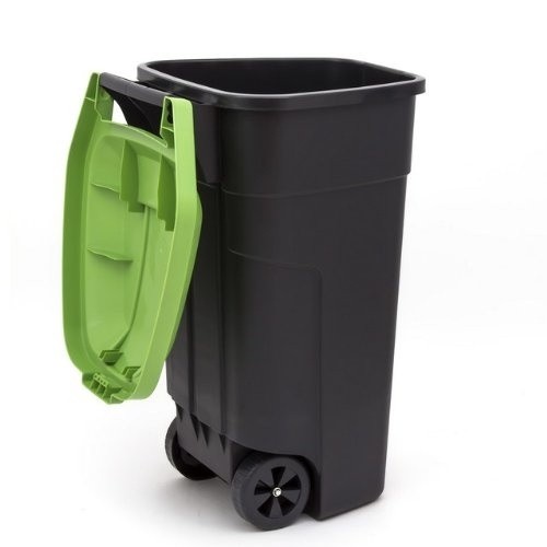 Keter Atkritumu tvertne uz riteņiem 110L melna/zaļa image 4
