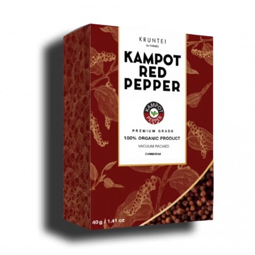 Kampot Pepper Raudonieji kampoto pipirai Kampot Red Pepper, 40 gr image 1