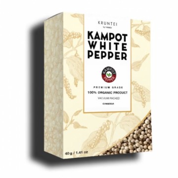Kampot Pepper Baltieji kampoto pipirai Kampot White Pepper, 40 gr