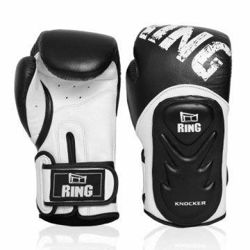 Ring Sport Boksa cimdi Ring Knocker (RR-11) 14 oz, melni/balti