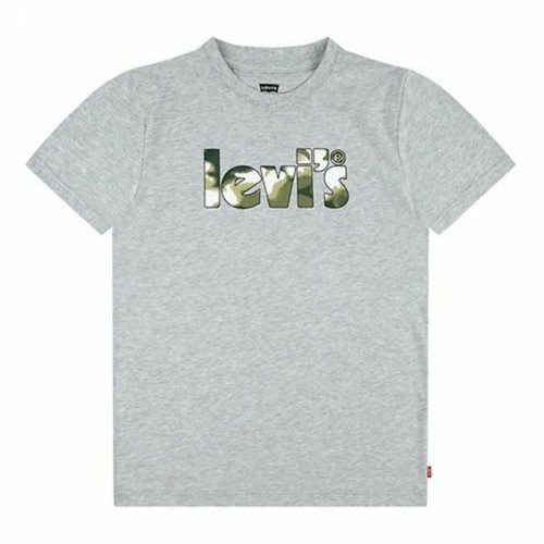 t-krekls Levi's Camo Poster Logo Gray 60731 Pelēks image 1