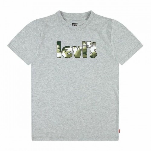 t-krekls Levi's Camo Poster Logo Gray Pelēks image 4
