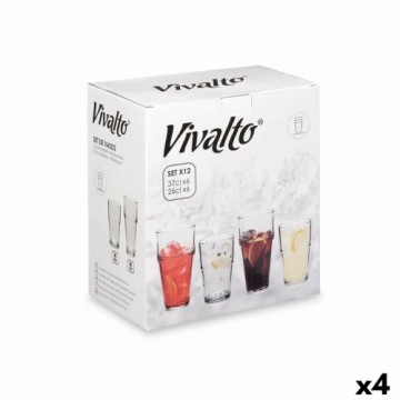 Vivalto Набор стаканов Прозрачный Cтекло 260 ml 370 ml (4 штук)