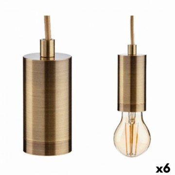 Gift Decor Потолочный светильник Позолоченный Металл 60 W 11,5 x 12 x 11,5 cm (6 штук)