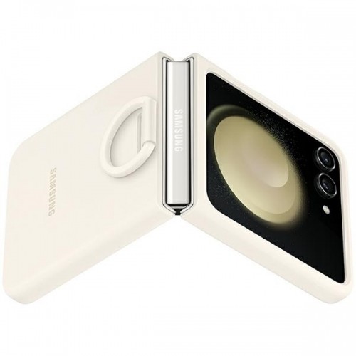 Etui Samsung EF-PF731TUEGWW Z Flip5 F731 kremowy|cream Silicone Case with Ring image 3