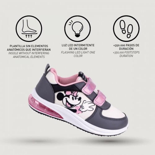 Sporta apavi ar LED Minnie Mouse Velcro Pelēks image 4