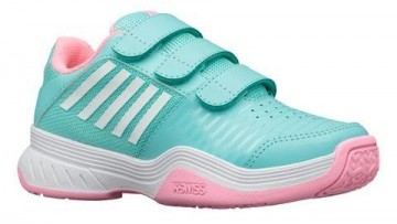 Kids tennis shoes K-SWISS COURT EXP OMNI blue/pink 437 UK12,5/EU31