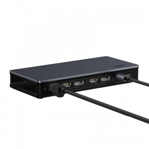 Adapter HUB UGREEN CM615 USB-C to 2x USB-A, 1x USB-C 3.1, 2x HDMI, 2x DP,  SD|TF, RJ45 image 3