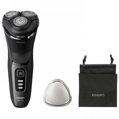 Philips Shaver Series 3000, Wet& Dry skuveklis (lādējams), melns - S3244/12 image 1