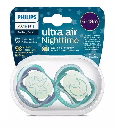 Philips Avent māneklītis Ultra Air Night, 6-18M, (2gab), zēniem - SCF376/13 image 3