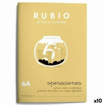 Matemātikas piezīmju grāmatiņa Rubio Nº 6A A5 Spāņu 20 Loksnes (10 gb.)