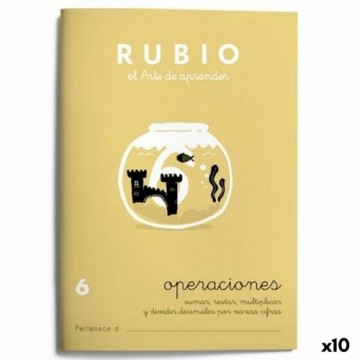 Тетрадь по математике Rubio Nº 6 A5 испанский 20 Листья (10 штук)