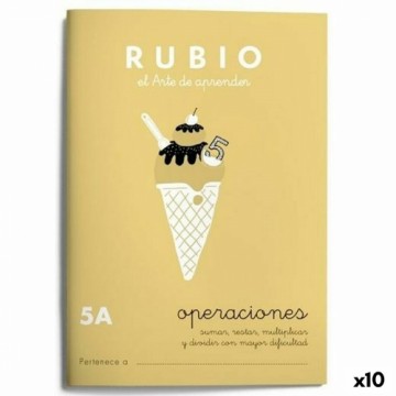 Matemātikas piezīmju grāmatiņa Rubio Nº 5A A5 Spāņu 20 Loksnes (10 gb.)