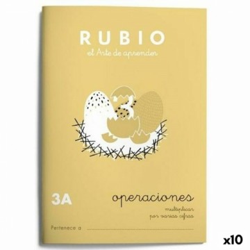 Matemātikas piezīmju grāmatiņa Rubio Nº 3A A5 Spāņu 20 Loksnes (10 gb.)