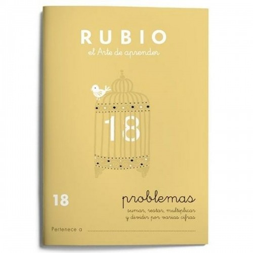Matemātikas piezīmju grāmatiņa Rubio Nº 18 A5 Spāņu 20 Loksnes (10 gb.) image 2