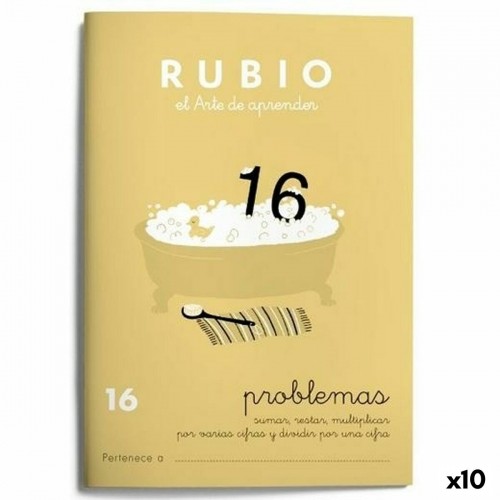 Matemātikas piezīmju grāmatiņa Rubio Nº 16 A5 Spāņu 20 Loksnes (10 gb.) image 1