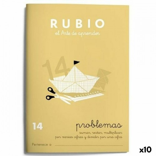 Matemātikas piezīmju grāmatiņa Rubio Nº 14 A5 Spāņu 20 Loksnes (10 gb.) image 1
