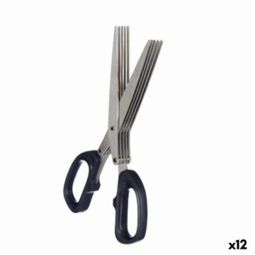 Kinvara Ножницы Чёрный Серебристый Металл 7 x 18,5 x 1,7 cm (12 штук)