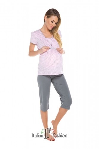 Italian Fashion Felicita Art.101282 Gray/Morela Пижама для кормящих мамочек купить по выгодной цене в BabyStore.lv image 1
