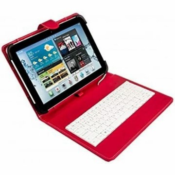 Чехол для планшета с клавиатурой Silver Electronics 111916140199 Красный Испанская Qwerty QWERTY 9"-10.1"