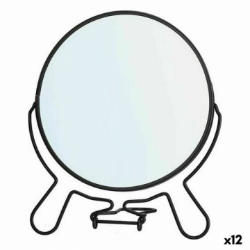 Berilo Palielināmais Spogulis Melns Dzelzs 15,5 x 18 x 1,5 cm (12 gb.)