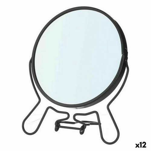 Berilo Palielināmais Spogulis Melns Dzelzs 13 x 15,3 x 1,5 cm (12 gb.) image 1