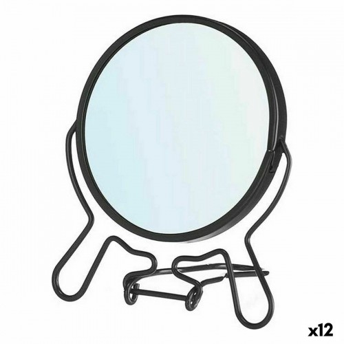 Berilo Palielināmais Spogulis Melns Dzelzs 11 x 13 x 1,5 cm (12 gb.) image 1