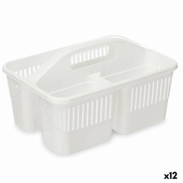 Bigbuy Home Organizētājs Tīrīšana Balts Plastmasa 31,3 x 18 x 22 cm (12 gb.)